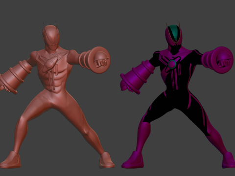 Kamen Rider Zeztz - Wonder 3D 모델