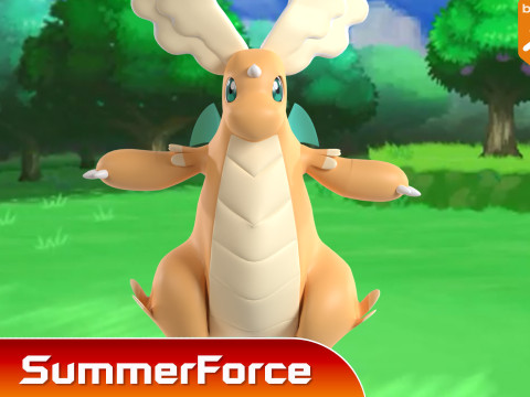 Mega Dragonite - Pokemon 3D Modell