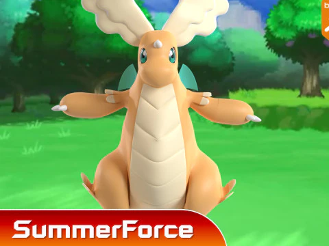 Mega Dragonite - Pok&eacute;mon Modelo 3D