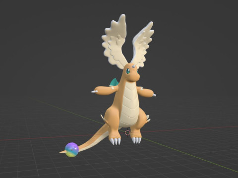 Mega Dragonite - Pokemon 3D Modell