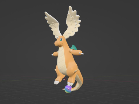 Mega Dragonite - Pokemon 3D Modell