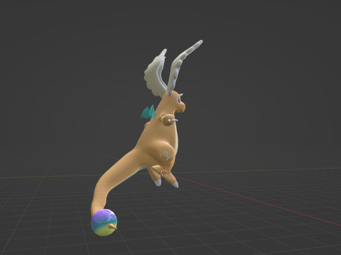 Mega Dragonite - Pokemon 3D Modell