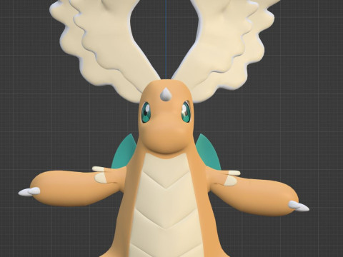 Mega Dragonite - Pokemon 3D Modell