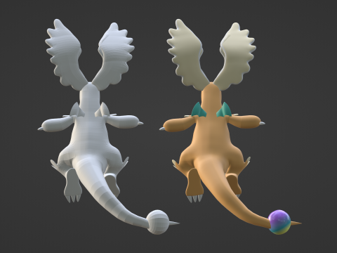 Mega Dragonite - Pokemon 3D Modell