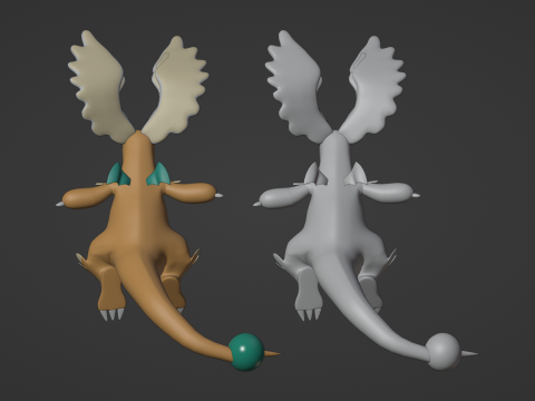 Mega Dragonite - Pokemon 3D Modell