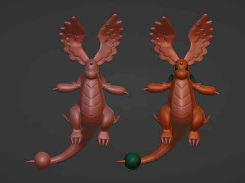 Mega Dragonite - Pok&eacute;mon Modelo 3D