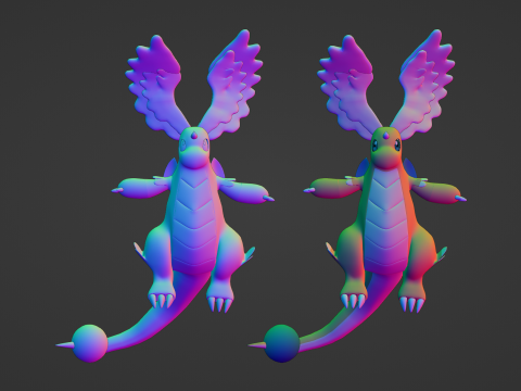 Mega Dragonite - Pokemon 3D Modell
