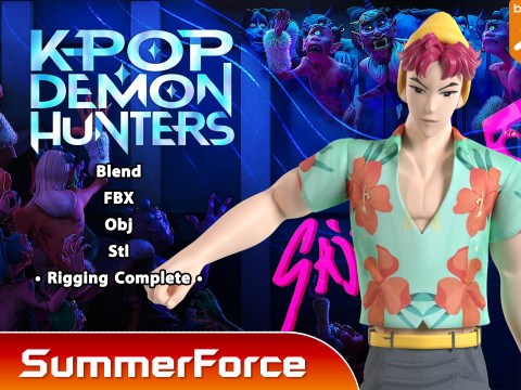 Abby Saja - KPop Demon Hunters 3D 모델