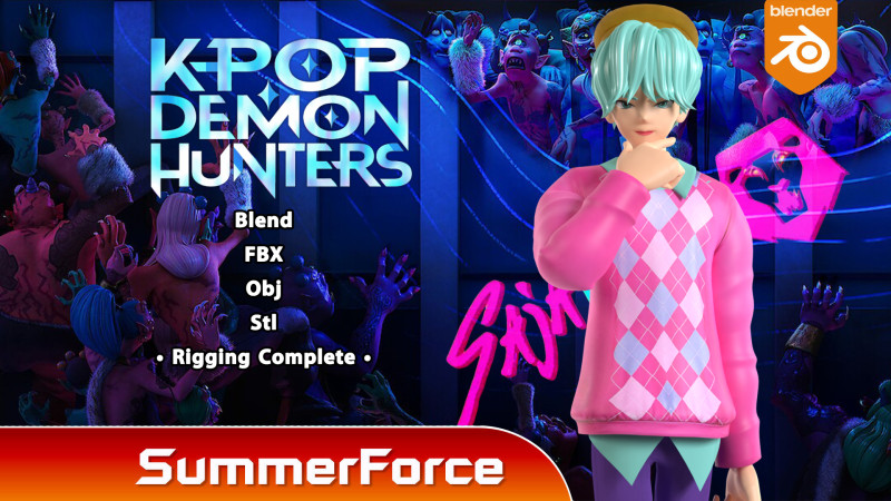 Baby Saja - KPop Demon Hunters 3D Model .c4d .max .obj .3ds .fbx .stl .blend 