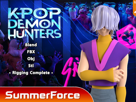 Mystery Saja - KPop Demon Hunters 3D 모델
