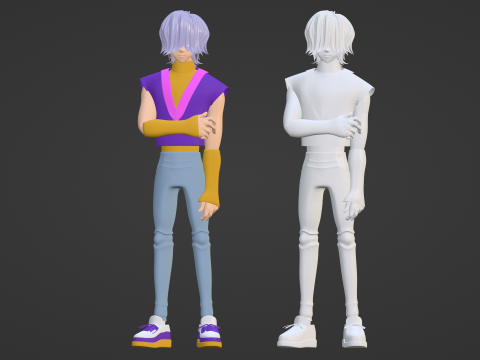 神秘萨贾 - KPop 恶魔猎手 3D 模型