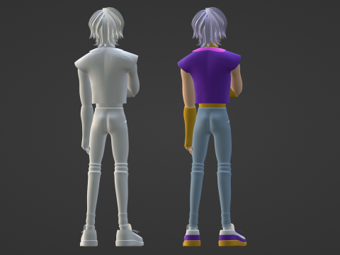 神秘萨贾 - KPop 恶魔猎手 3D 模型