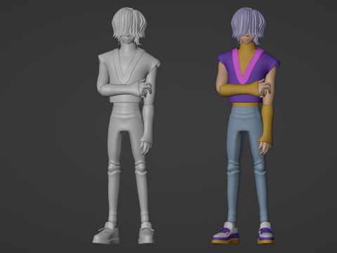 神秘萨贾 - KPop 恶魔猎手 3D 模型