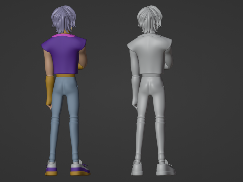 神秘萨贾 - KPop 恶魔猎手 3D 模型