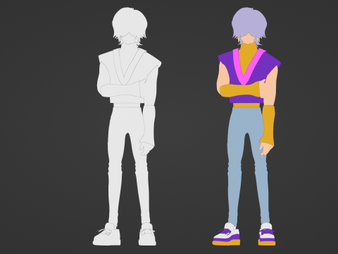 神秘萨贾 - KPop 恶魔猎手 3D 模型