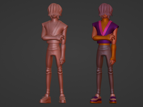 神秘萨贾 - KPop 恶魔猎手 3D 模型