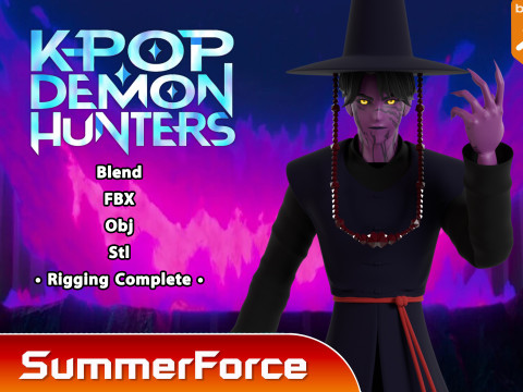 Demon Jinu - KPop Demon Hunters 3D मॉडल