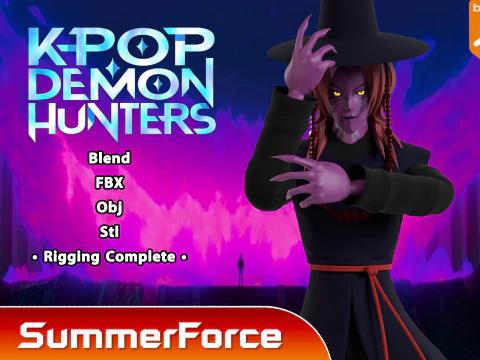 Demon Romance Saja - Chasseurs de d&eacute;mons KPop Modèle 3D