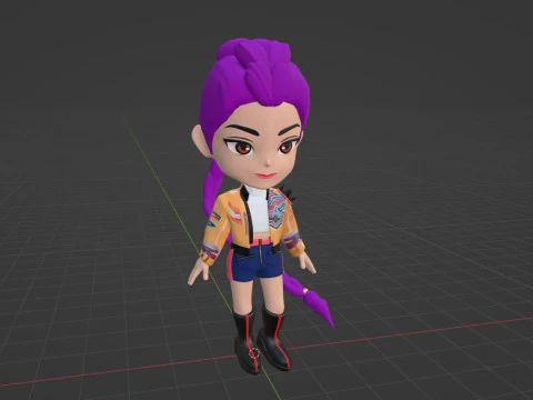 Rumi SD - KPop Demon Hunters 3D Model