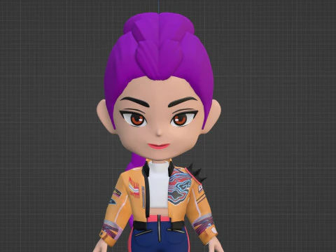 Rumi SD - KPop Demon Hunters 3D Model