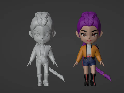 Rumi SD - KPop Demon Hunters 3D Model