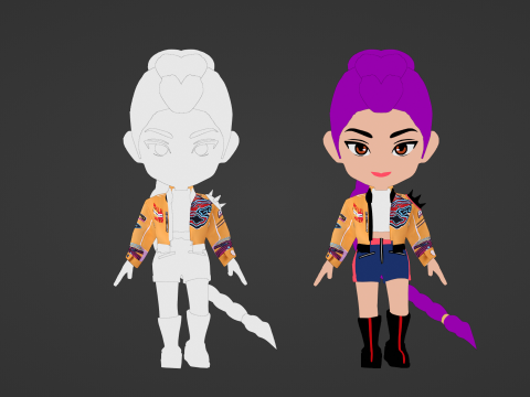 Rumi SD - KPop Demon Hunters 3D मॉडल
