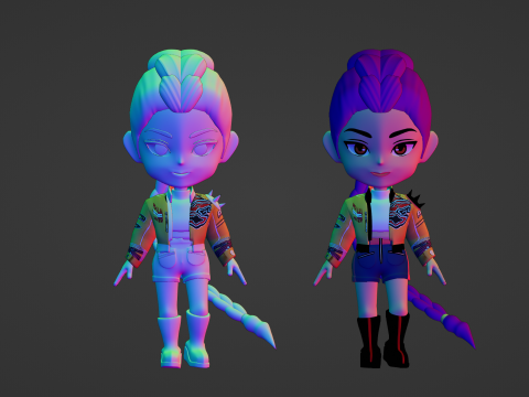 Rumi SD - KPop Demon Hunters 3D मॉडल