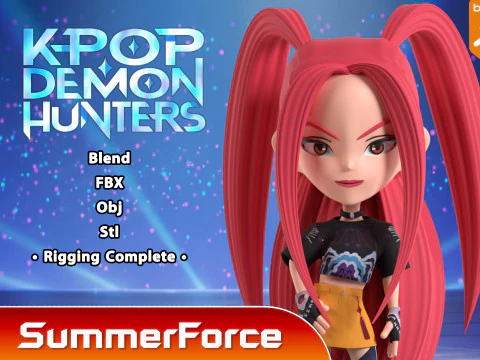 Mira SD - Ca&ccedil;adores de Dem&ocirc;nios KPop Modelo 3D