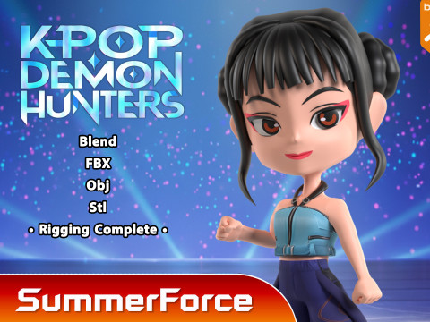 Zoey SD - KPop Demon Hunters 3D 模型