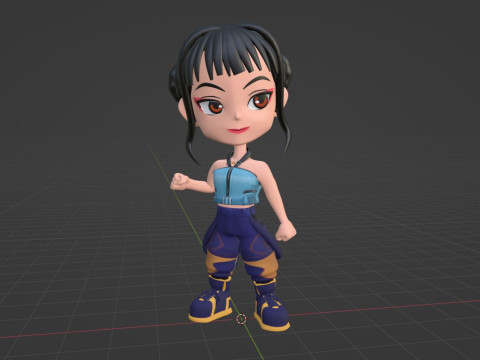 Zoey SD - KPop Demon Hunters 3D Model