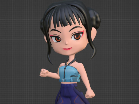Zoey SD - KPop Demon Hunters 3D Model