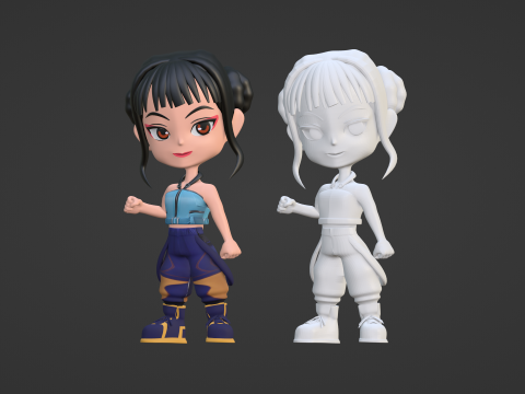 Zoey SD - KPop Demon Hunters 3D Model