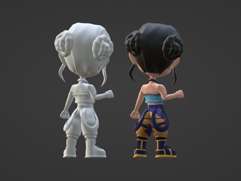 Zoey SD - KPop Demon Hunters 3D Model