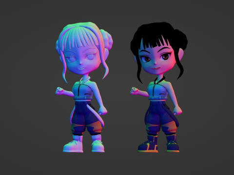 Zoey SD - KPop Demon Hunters 3D Model