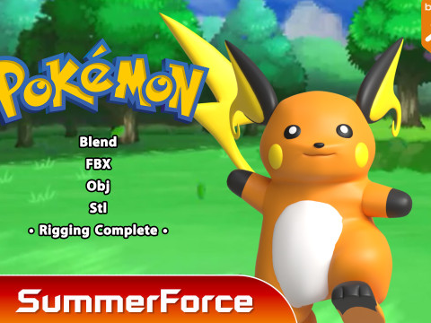 Raichu - Pokemon 3D 模型
