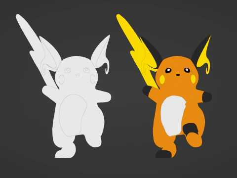 Raichu - Pokemon 3D Model