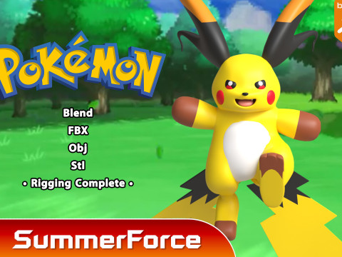 Mega Raichu X - Pokemon 3D 模型