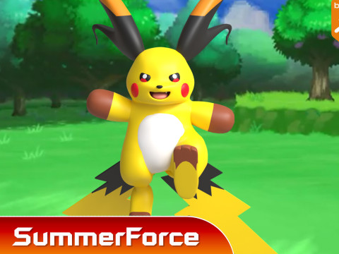 Mega Raichu X - Pokemon 3D मॉडल