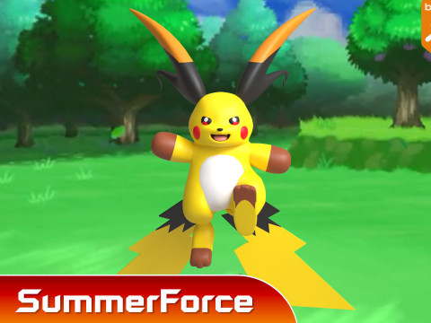 Mega Raichu X - Pokemon 3D मॉडल