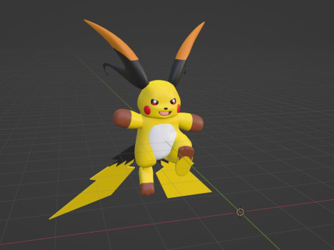 Mega Raichu X - Pokemon 3D मॉडल
