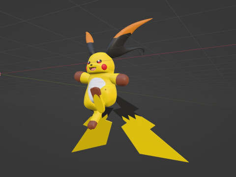 Mega Raichu X - Pokemon 3D मॉडल