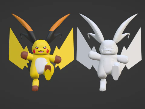 Mega Raichu X - Pokemon 3D Model