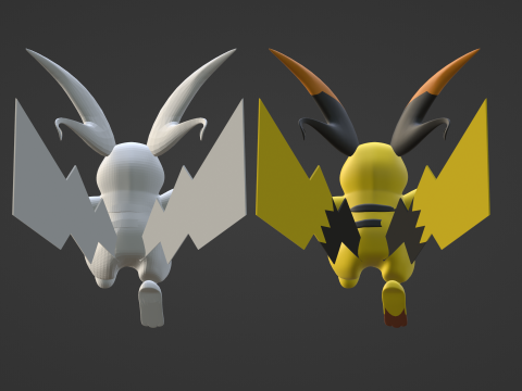 Mega Raichu X - Pokemon 3D मॉडल