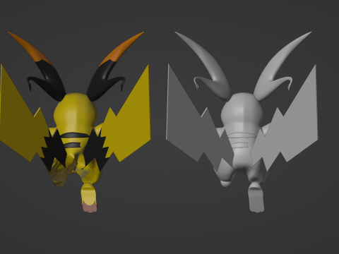 Mega Raichu X - Pokemon 3D मॉडल