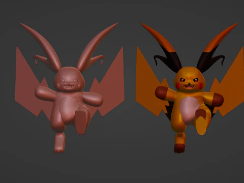 Mega Raichu X - Pokemon 3D Model