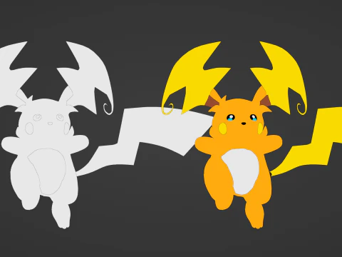 Mega Raichu Y - Pokemon 3D Model
