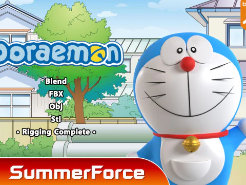 도라에몽 - 도라에몽 3D 모델