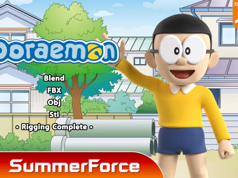 노비타 - 도라에몽 3D 모델