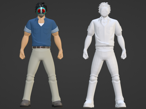 Tojima Tanzaburo - Wants to Be a Masked Rider Model 3D