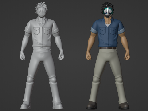 Tojima Tanzaburo - Wants to Be a Masked Rider Model 3D